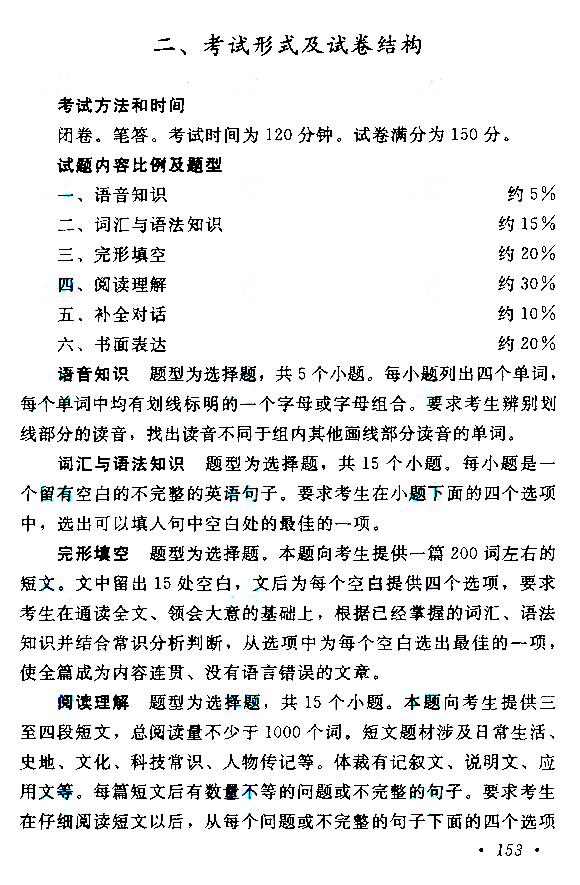2015年成人高考高起點(diǎn)《英語》<span style=